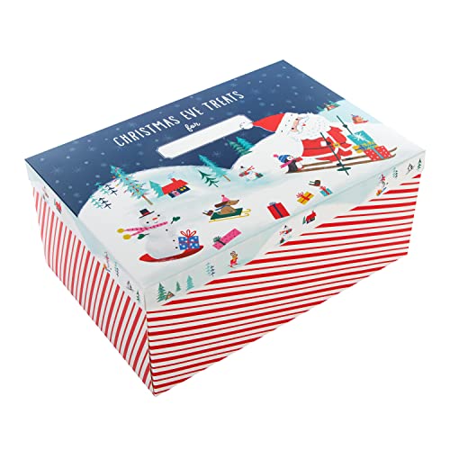Hallmark Christmas Eve Box for Kids Self Assembly Santa and Snowman Illustrated Design