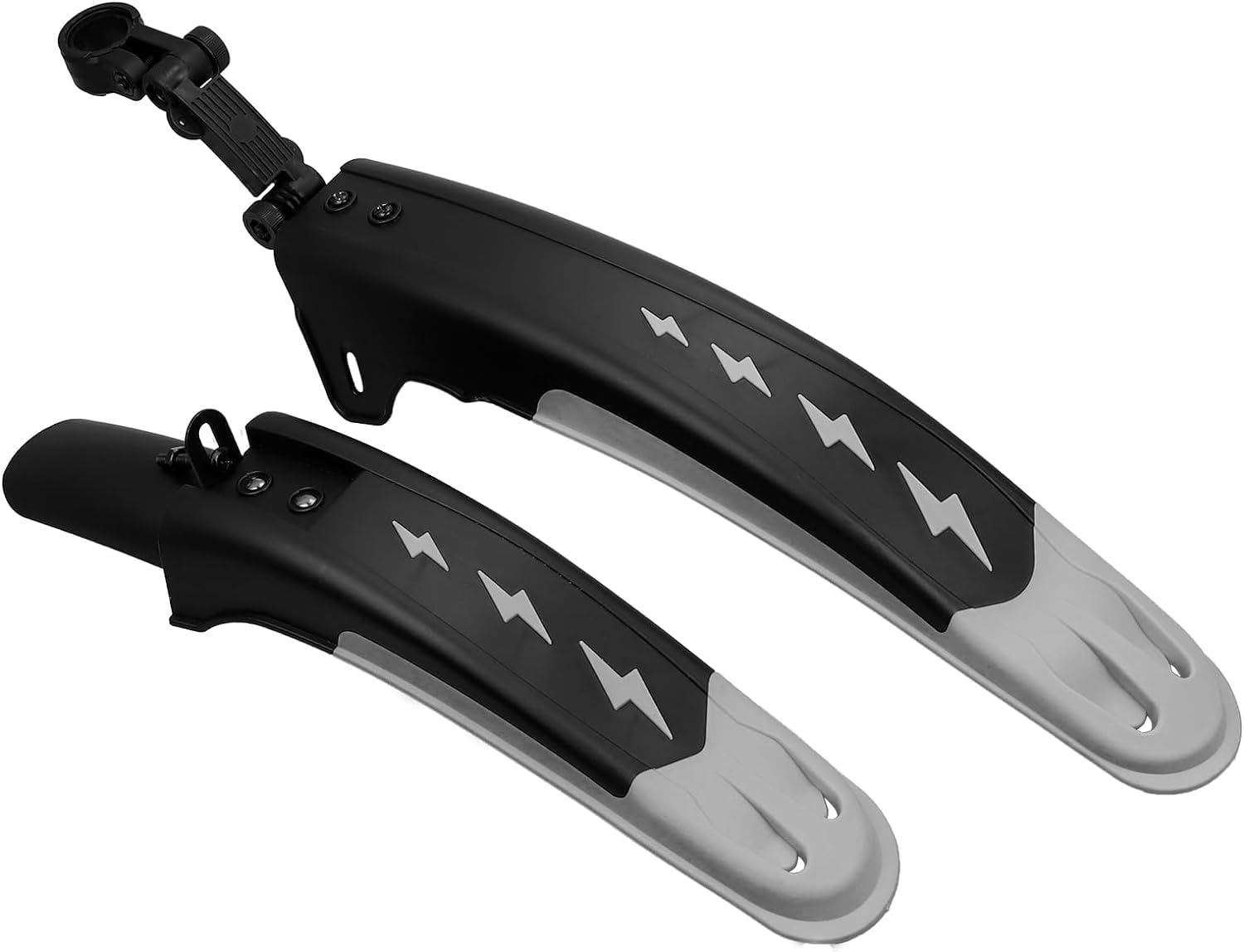 ZUKKA Bike Fender Set Mudguard Set【24-29 Inch]-Front and Rear 2 Parts-Universal Full Cover Thicken Widen Bicycle Adjustable Bike Fender Mud Guard Mudflap for MTB Road Bike Mountain Bike Gray