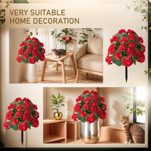 Flores Falsas de Exterior sin Riego: Begonias Artificiales Duraderas 5