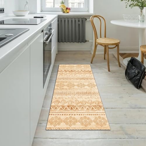 Alfombra bohemia para pasillo antideslizante lavable 80x150 de cocina larga 5