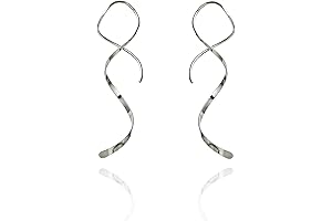 Spiral Threader Earrings: 925 Sterling Silver for Women