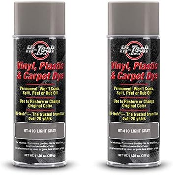 HI-TECH Vinyl, Plastic, Carpet Dye | Leather, Upholstery, Fabric Paint, Light Gray 2 Pack