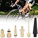 Gavigain 15Pcs Bike Tire Valve, Bicycle Pump Air Valve Converter, Bike Copper Valves Adapters DV SV AV Kit