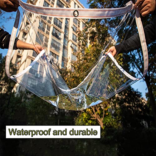 Bâche en PVC souple transparente imperméable 1,8x2m avec œillets 1,6cm - 4