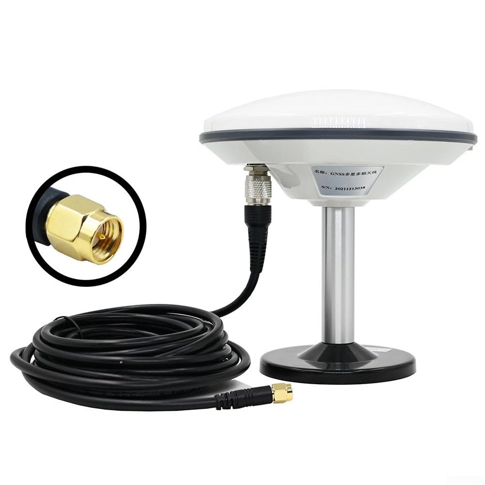 Antenne GNSS, antenne GNSS L1 L2 de haute précision remplace les antennes GPS AG15 AG25 + base + câble de 5 m, pour la navigation de précision, la marine, l'arpentage et l'agriculture (TNC-SMA)