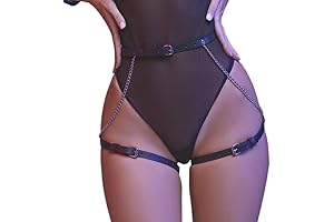 Leg Accessory Punk Black Waist Chain