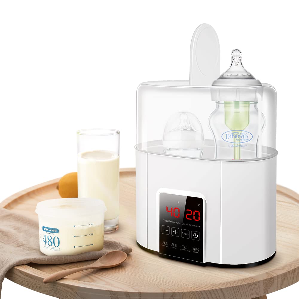 Baby Bottle Warmer Multi-Function in One , Fast Baby Food Heater with LCD-Display Defrost BPA-Free, Bottle Warmer for Most Breast Milk and Formula