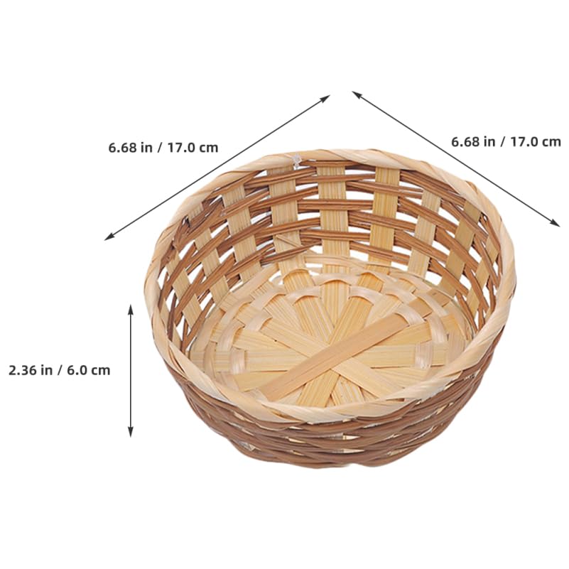 Holibanna 5pcs Fruit Basket Hamper Baskets Storage Baskets Wicker Storage Basket Wicker Basket Household Basket Storage Basket Snack Basket Food Bread