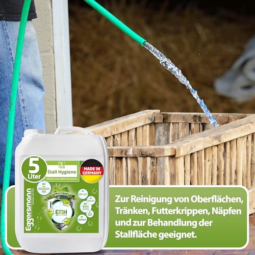 Eggersmann Mein Pferdefutter EMH Stall Hygiene 5 l - Flüssigkonzentrat für den Stall - Reiniger zur Verdrängung von Keimen, unangenehmen Gerüchen & Verschmutzungen - Deutsche Herstellung