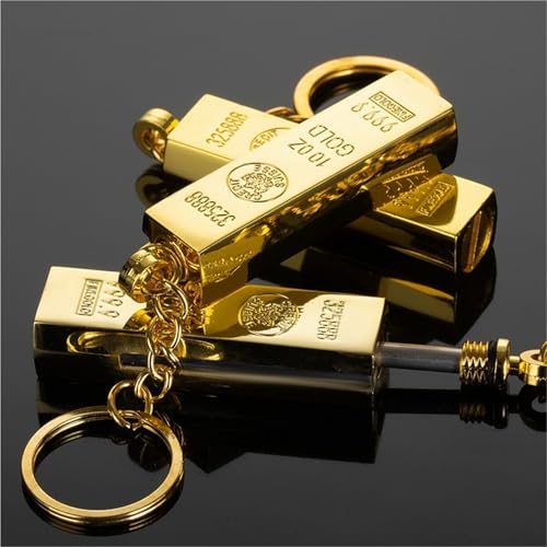 Encendedor permanente de pedernal con llavero, dorado miniatura 5