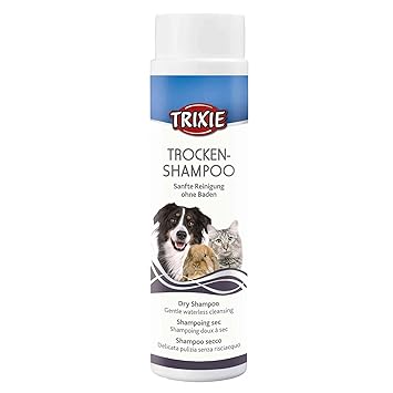 Trixie Dry Powder Shampoo | Powder Shampoo for Dogs and Cats | Dry Powder Shampoo for in-Depth Fur Care with Gentle Cleansing Effect | Soothes The Skin & Makes Fur Clean and Healthy ? 200 gm