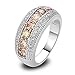Psiroy Women's 925 Sterling Silver 1.3cttw Morganite Filled Ring