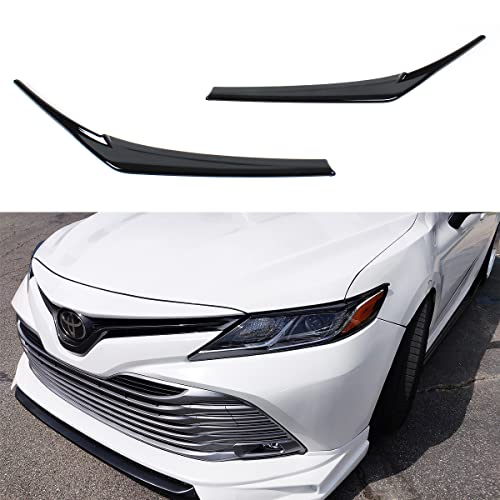 Cuztom Tuning Glossy Black Headlight Eyelid Eye Lid Cover Eyebrows Compatible with for 2018-2024 Toyota Camry LE XLE SE XSE Hybrid
