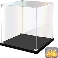 Vista 8 de Vitrina de Acrílico para Coleccionables Montar Caja de Exhibición de Acrílico Transparente para Lego Caja de Vidrio Alternativa para Mostrar