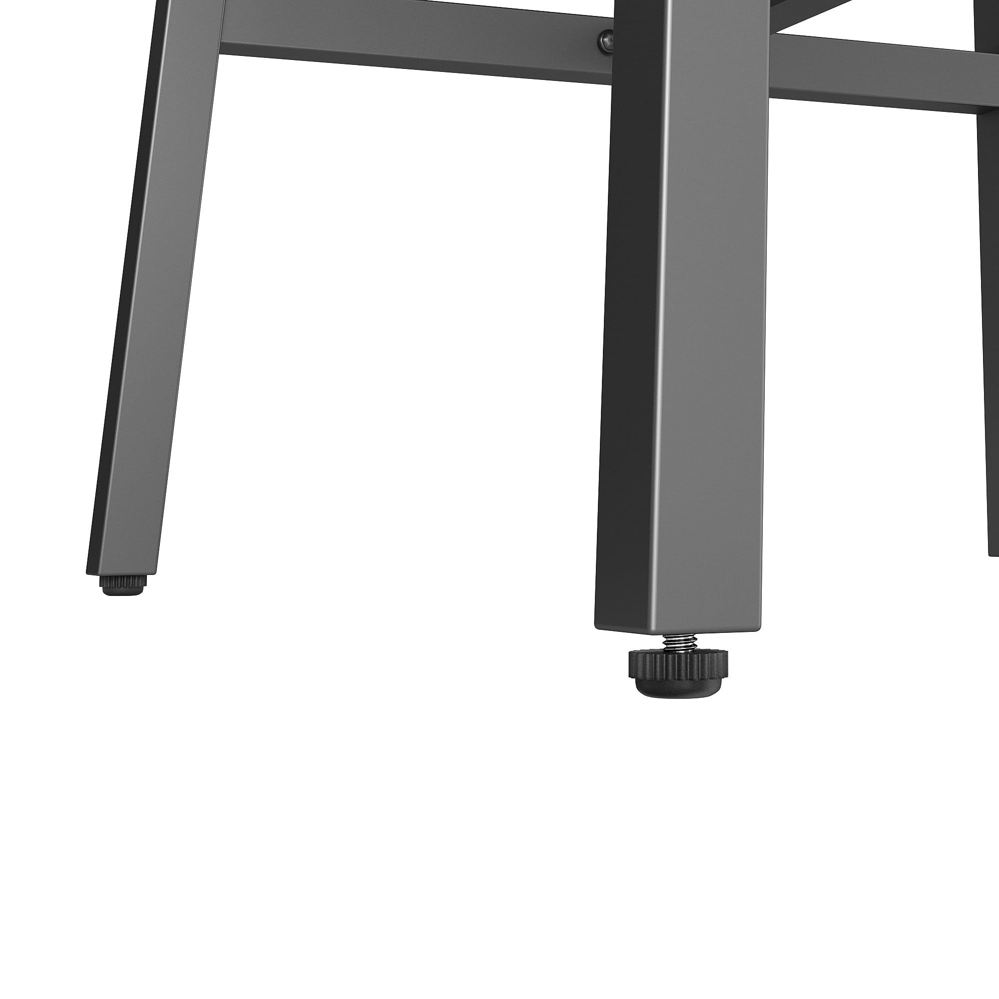 Mrwoo Juego de Muebles de Jardín de Cuerda, Sofá Esquinero Exterior con Hierro Galvanizado, Mesa con Cristal Templado, Patas Ajustables, Cojines de Asiento y Respaldo Incluidos, Gris