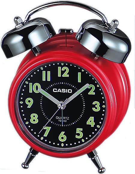 Casio TQ-362-4ADF Analog Alarm Clock, rear view showing controls
