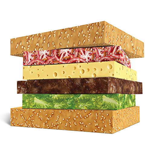 Papier d'emballage pour hamburger Central 23 : 6 feuilles cadeaux amusantes