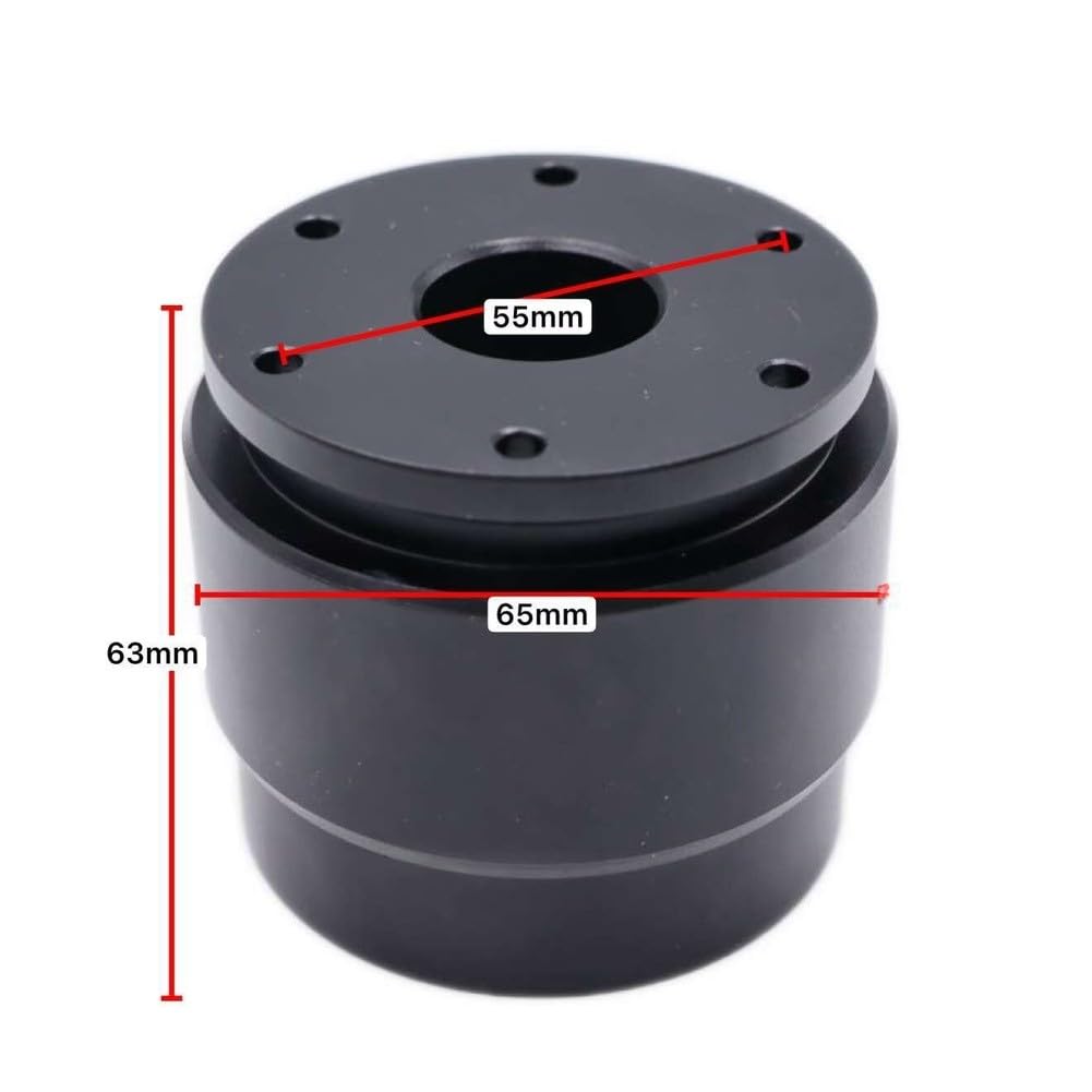 Adattatore a sgancio rapido da 55 mm per volante MOZA TURN Direct Drive, mozzo simulatore da corsa a 6 fori in lega di alluminio, nero leggero