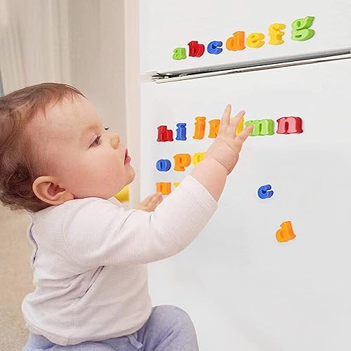 Miniatura 7 de RAEQKS Letras magnéticas, números, alfabeto, ABC, colorido, 123, refrigerador, imanes para nevera, vocabulario, juego de juguetes educativos para