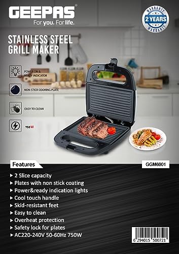Geepas Grill Maker - GGM6001