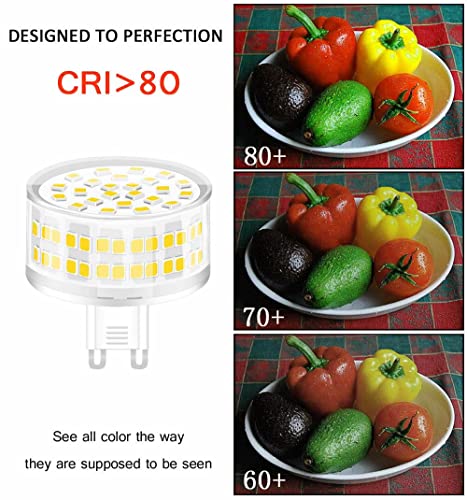 Jiotouhu G9 9W LED Bulbs 900LM 68 X 2835 LED SMD Equivalent to 90W Halogen Bulbs Cold White 6000K G9 Bulbs Energy Saving Light 360° Beam Angle No Flicker Non Dimmable - Image 3
