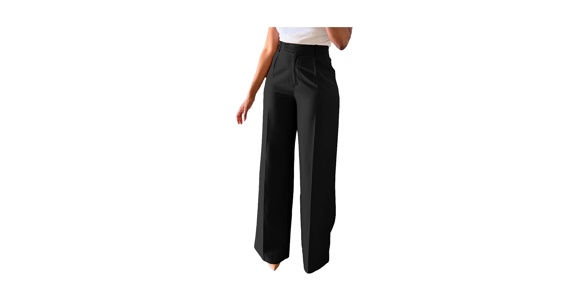 パンツ wide straight slacks used Amazon.com: High Waisted Wide Leg Pants for Women Business