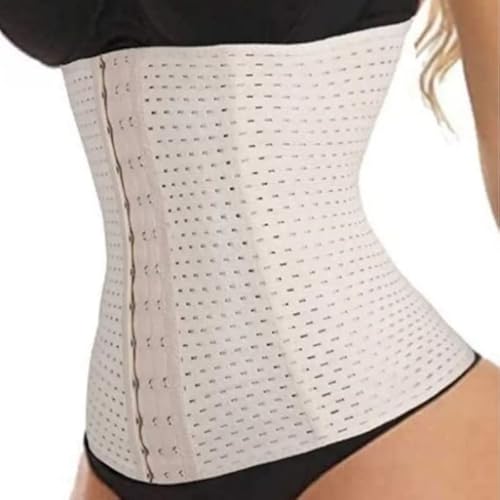 Cinta Espartilho Corset Corpete Modeladora Redutor Cintura (C04) Tamanho:36;Cor:Bege