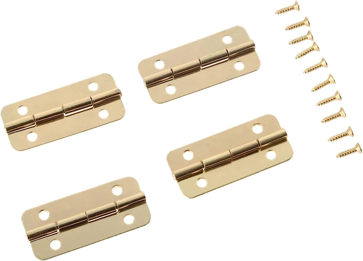 10 szt. 37 x 17 mm złote drzwi meblowe do pudełka biżuteria skrzynia prezent wino drewniane pudełko obudowa domek dla lalek zawias drzwi ze śrubami zawiasy