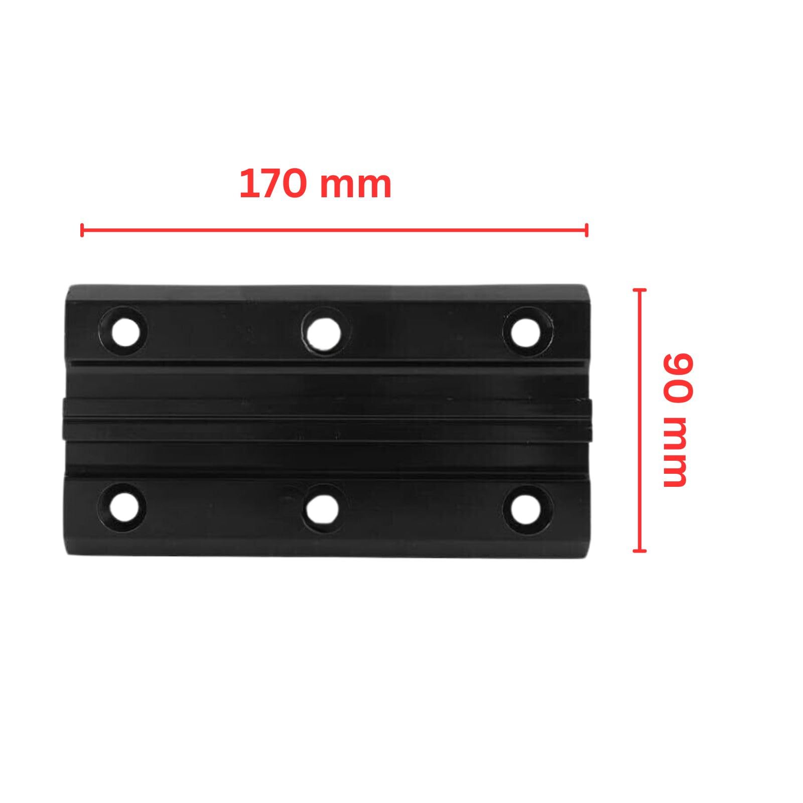 Support de montage pour pied de table pivotant pour camping-car Noir