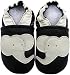 Carozoo Toddler Kids Unisex Elephant Black Soft Sole Leather Baby Shoes 6-12m