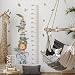Boodecal 35.43 x 53.94 inches Jungle Animal Lion Elephant Cartoon Version Growth Chart for Kids Height Chart Ruler Wall Decor for Measuring Kids Boys Girls Wall Decals Stickers for Children Nursery