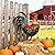 Ratuor Metal Rooster Decor Garden Statue,Chicken Yard Art Decoration Outdoor Sculpture for Backyard Patio Kitchen Lawn Ornaments,Birthday Housewarming Gifts for Women Mom