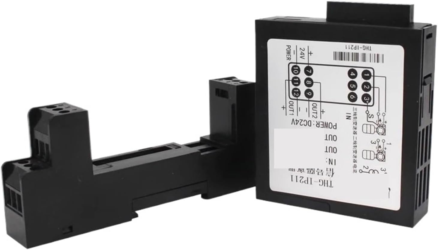 0-10V Output 0-200℃ Temperature Signal Converter 1 in 2 Out K Type PT100 thermocouple 0-1300℃(Pt100 0-200C Input)