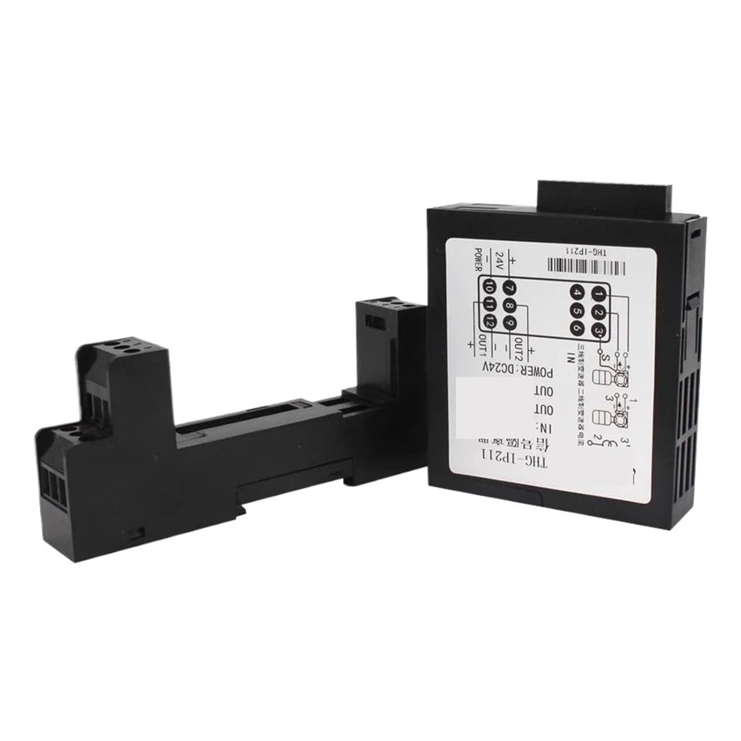 4-20mA Output 0-200℃ Temperature Signal Converter 1 Input 2 Output K Type PT100 thermocouple 0-1300℃(B 400-1820C Input)
