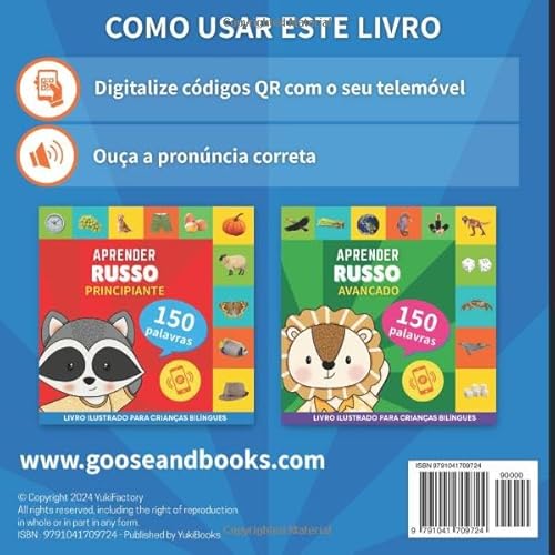 Aprender russo - 150 palavras com pronúncias - Intermediário: Livro ilustrado para crianças bilíngue