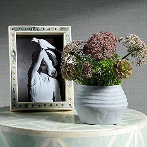Zodax Punta Ala Inlaid Bone 5X7 Photo Frame - White And Green #TOP1