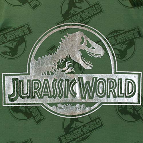 Jurassic World Pigiama a Maniche Corta per Ragazzi Dinosauro Nero 7-8 Anni