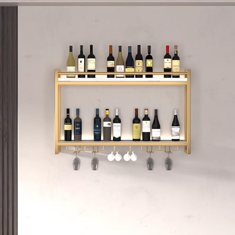 Étagère à vin murale pour gagner de la place, support en métal anti-encombrement salon