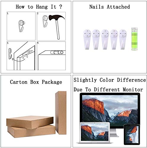 Artsbay Animal Canvas Wall Art Giraffe Family Under A Tree Painting Print Black And White Landscape Artwork Picture For Modern Living Room Bedroom Office Decoration Stretched Ready To Hang 24X36Inch #TOP6