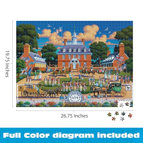 Puzzle escena colonial para mayores de 14 anos miniatura 3