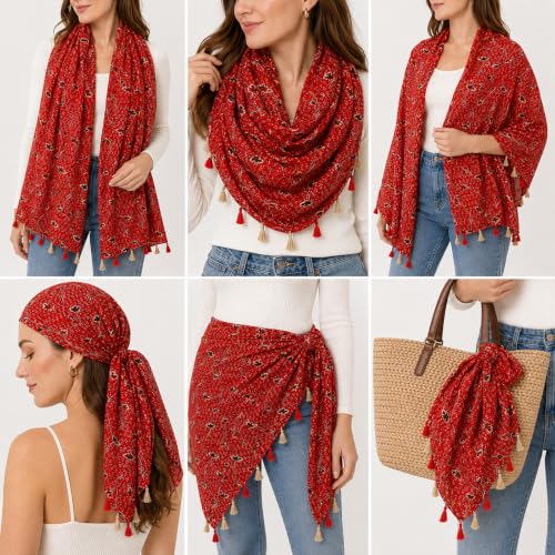 Image of FAIRYGATE Scarves & Shawls for Women Fashion Oversize Blanket Scarf with Fringes XXL Scarf