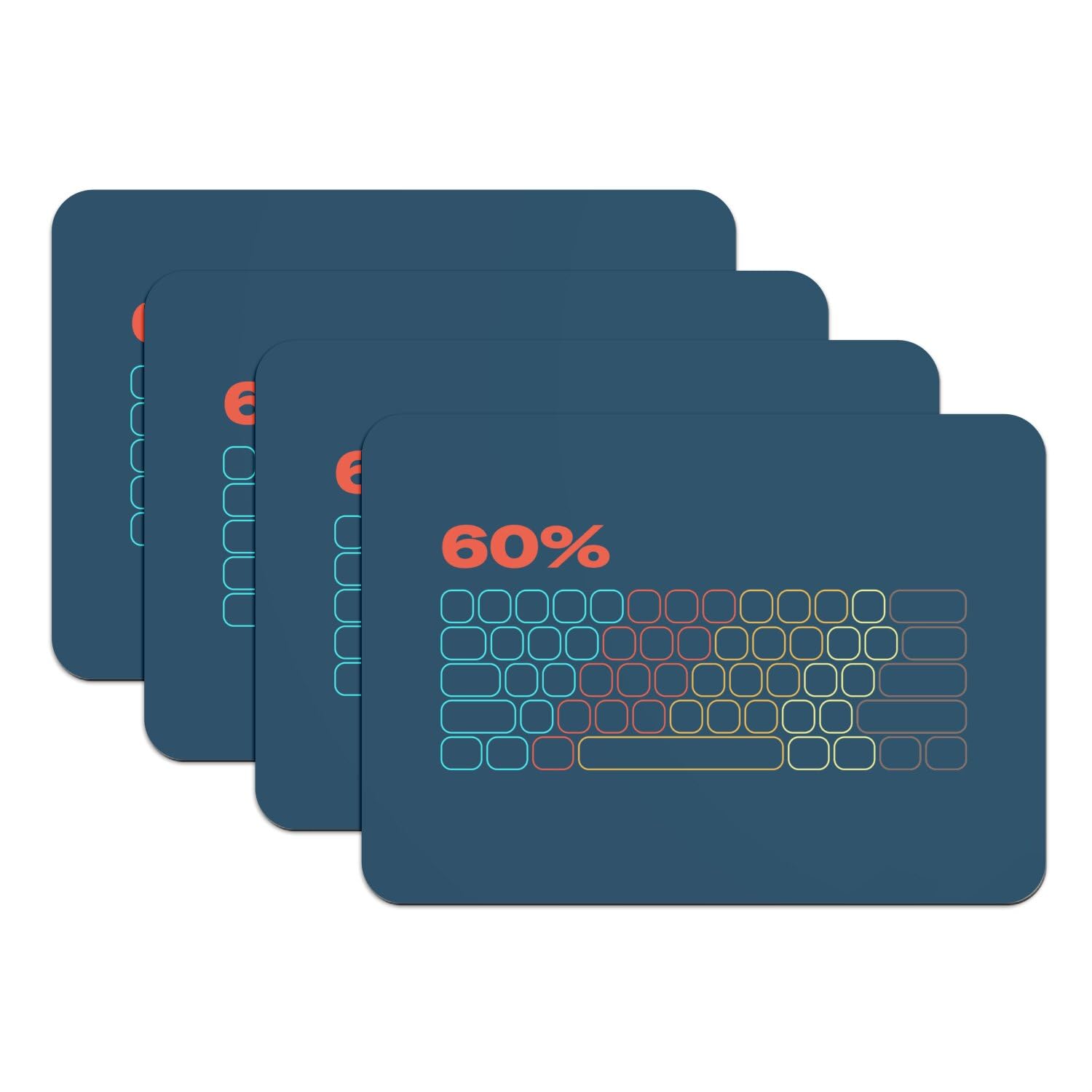 Sets de table caoutchouc bleu MKB 60 pour protéger le bureau des passionnés tech