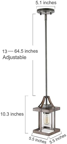 Miniatura 4 de LOG BARN Luces colgantes para isla de cocina, iluminación colgante de cocina de granja sobre la isla con vidrio transparente, lámparas colgantes de