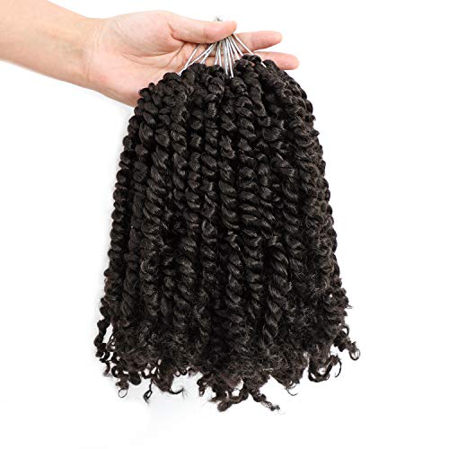 6 Packs Passion Twist Crochet Hair 10 inch 72 Strands Short Passion Twist Braids Hair For Color Mixing Or Save Of Hair Bundles (10 Inch (Pack of 6), #4)