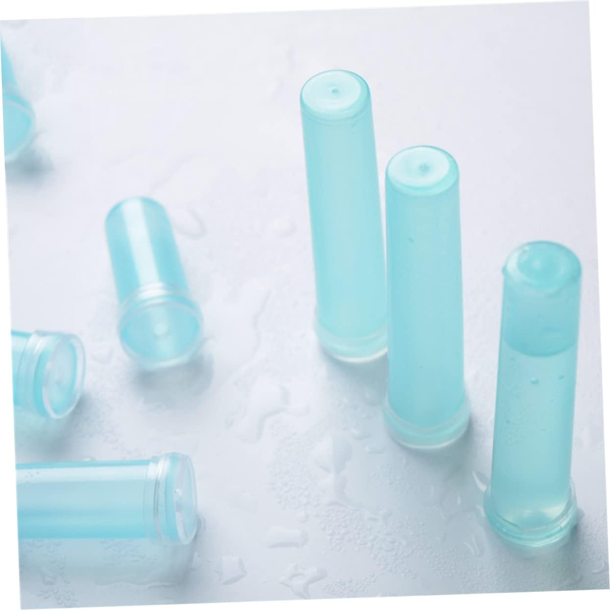 ORFOFE 20pcs Floral Water Tubes Sky Blue Nutrition Culture Water Holders for Fresh Flower Arrangements Design with Caps for and Hydration