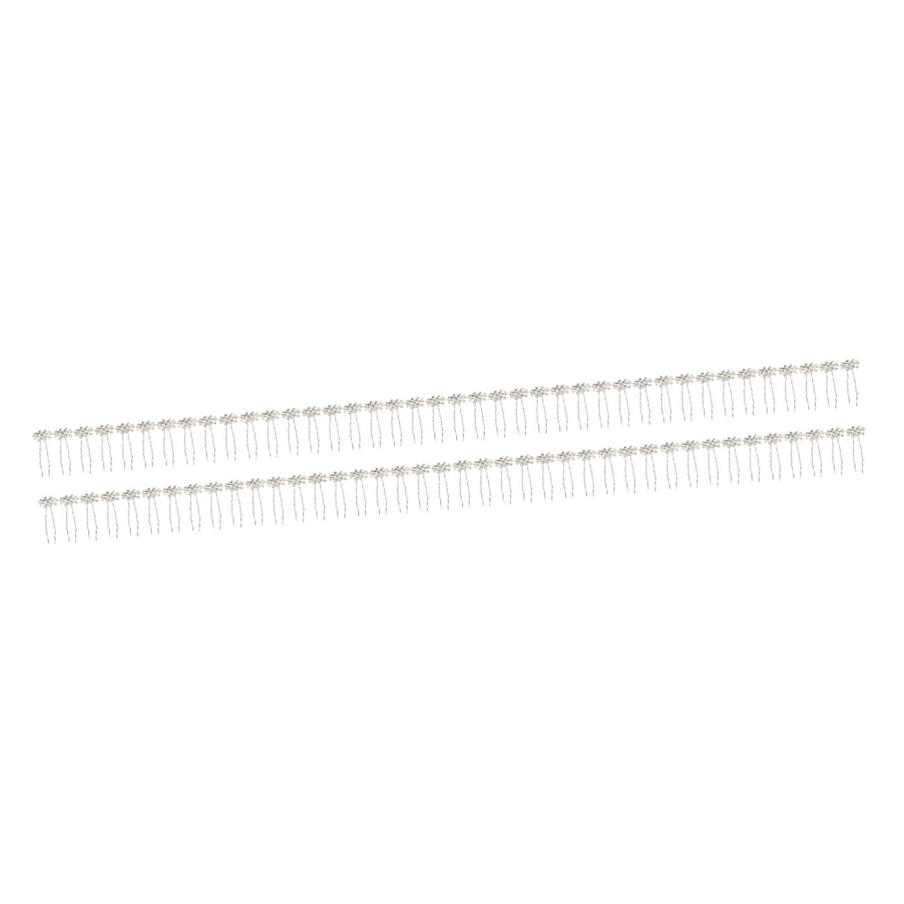 Housoutil 80 Piezas horquilla en forma de u horquillas para el cabello pelo de la boda tiara de gypsophila de novia en caja sombrerería Decorar abs