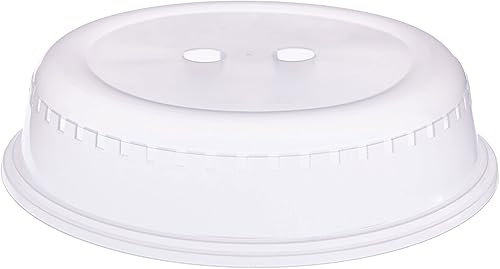 10 "microondas plato seguro plato comida plástico tapa cubierta salpicadura con respiraderos claro