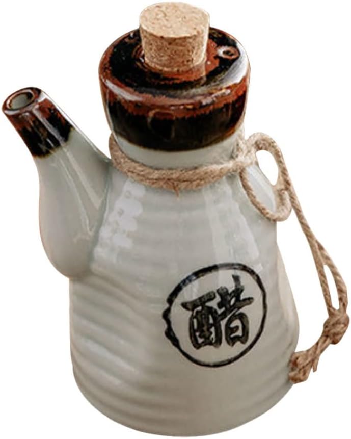 Housoutil Japanese Style Ceramic Oil Dispenser Bottle Ponzu