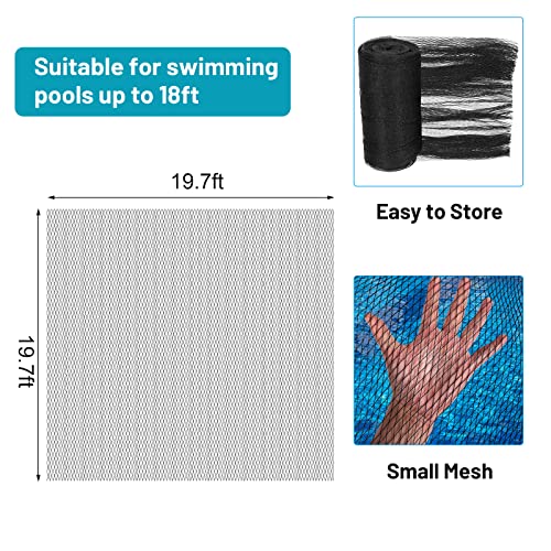 Malla para hoja de piscina Therwen con clips - 18' miniatura 2