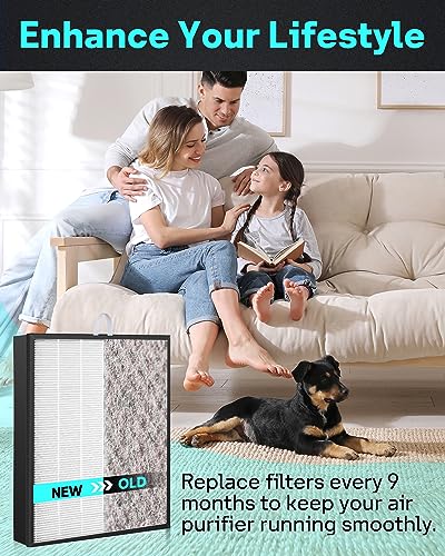 Image of Leemone Vital 200S Replacement Filter Compatible with LEVOIT Vital 200S-P Air Purifier, H13 True HEPA High-Efficiency Activated Carbon, Vital 200S-RF (LRF-V201-WUS), White, 2 Pack